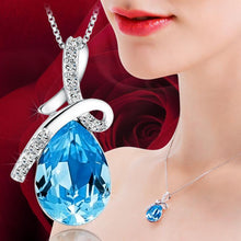 Load image into Gallery viewer, Crystal Drop Pendant Necklace - SexyBling