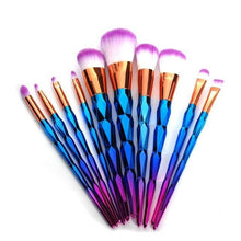 Load image into Gallery viewer, Rainbow Mermaid Makeup Brushes Set - SexyBling