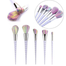 Load image into Gallery viewer, Rainbow Unicorn Makeup Brushes Set - SexyBling